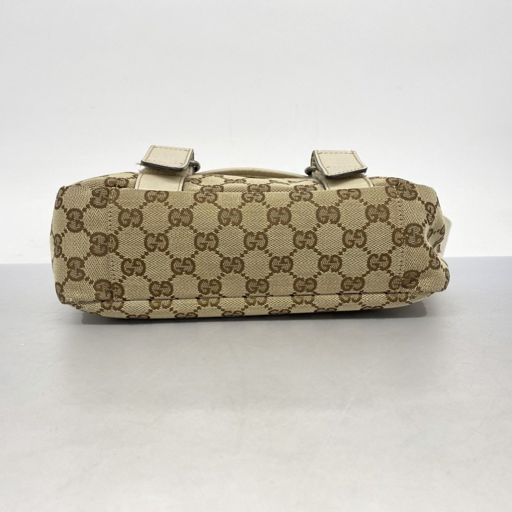 Gucci GG Canvas Shoulder Bag 145858 Brown White Men's - Picture 3 of 14